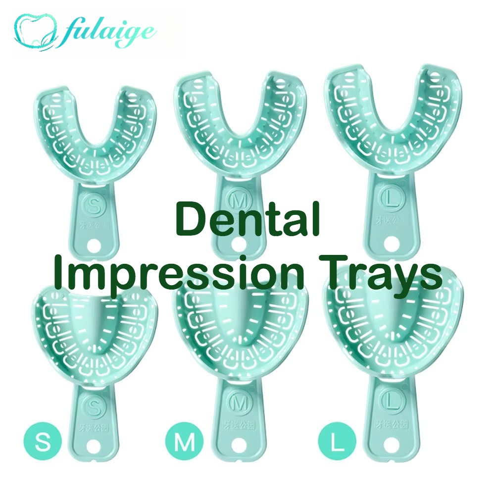 Dental Impression Material Kit - FULAIGE 6-teiliges Set Einweg-Dentalabdrucklöffel aus Kunststoff
