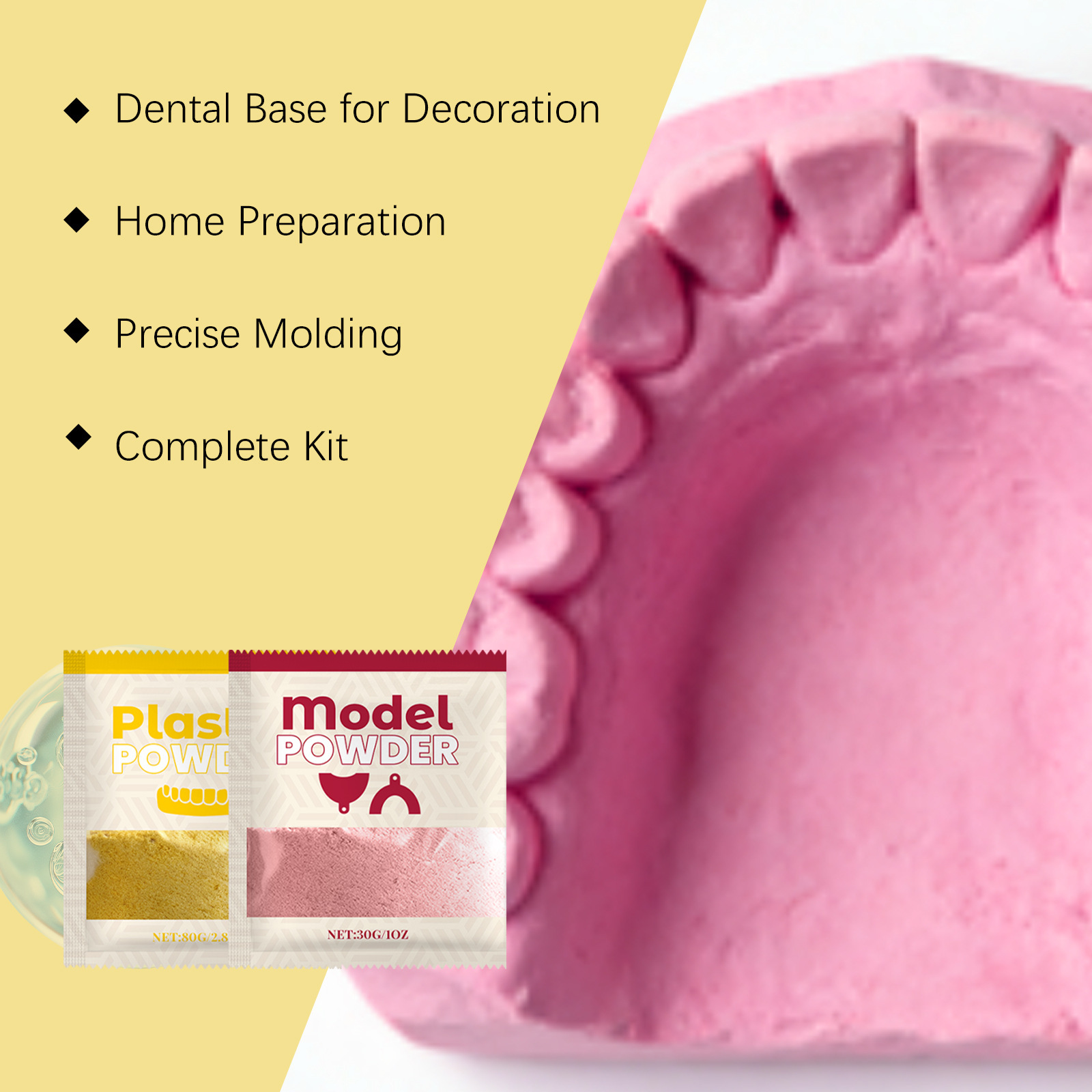 Dental Impression Material Kit - Zahnmodell-Set DIY Abdruck-Set Einfaches Zahnmedizinisches Lernmodell