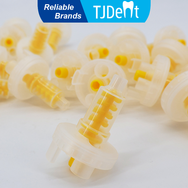 Dental Impression Material Kit - TJDent 50 Stück gelbe dynamische Dentalmischspitzen,