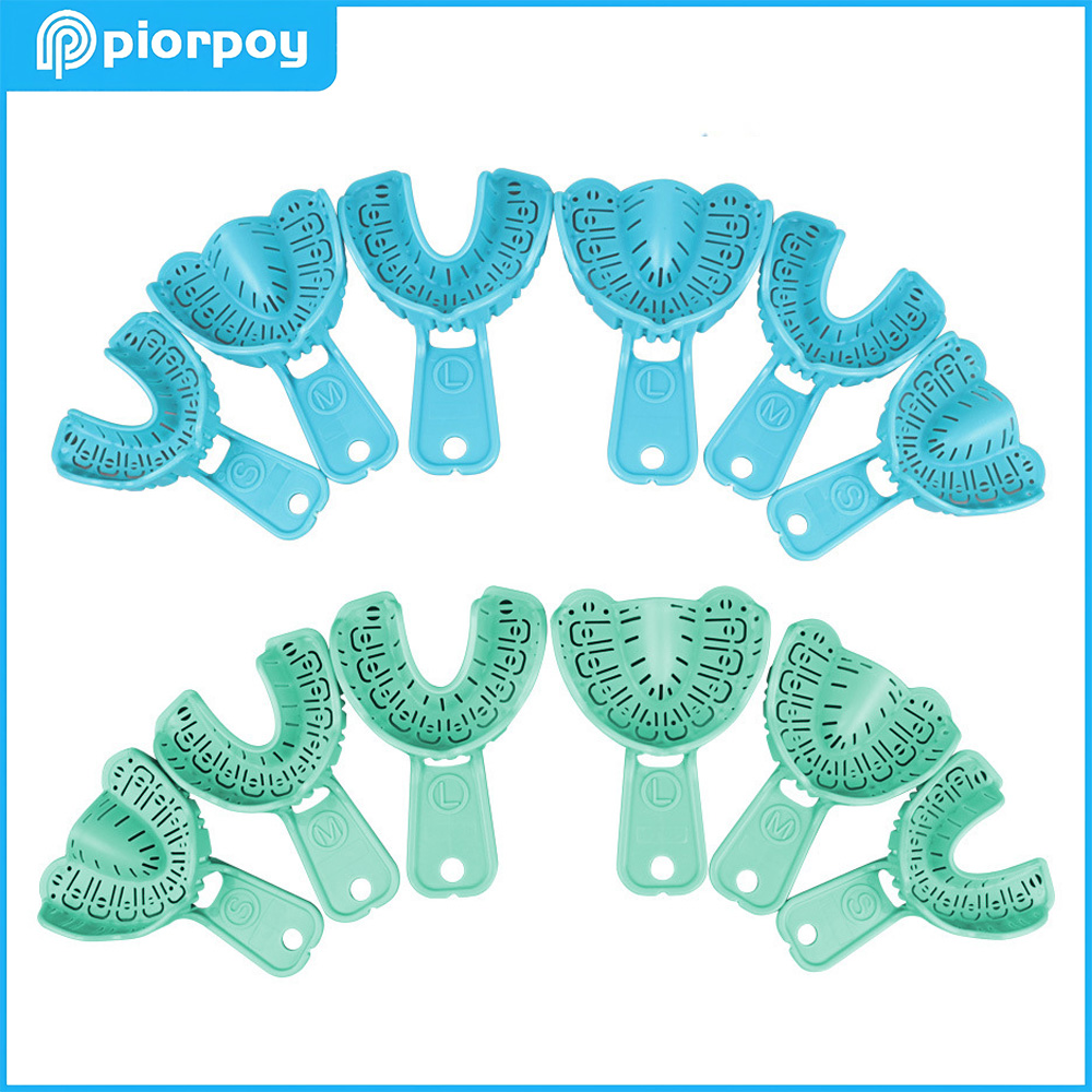 Dental Impression Material Kit - PIORPOY 6 Teile/satz Einweg Prothese Trays