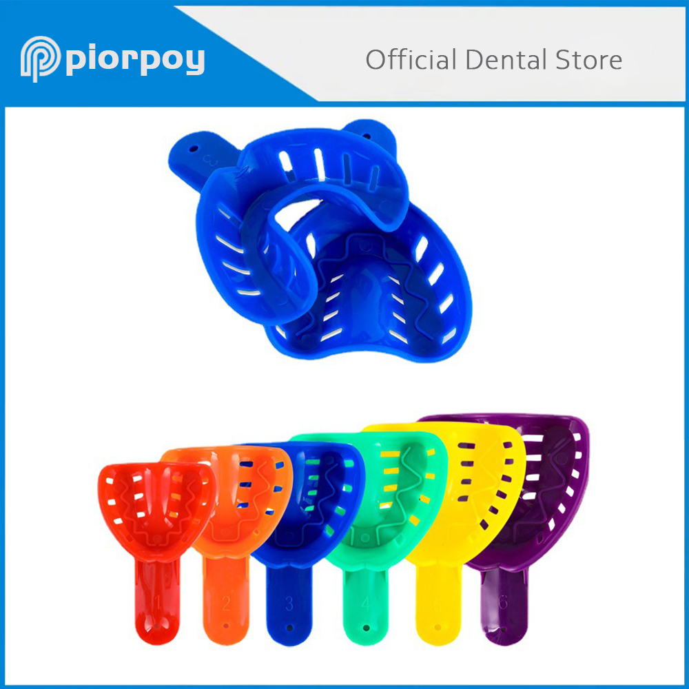 Dental Impression Material Kit - PIORPOY 12Pcs Dental Eindruck Trays Kunststoff