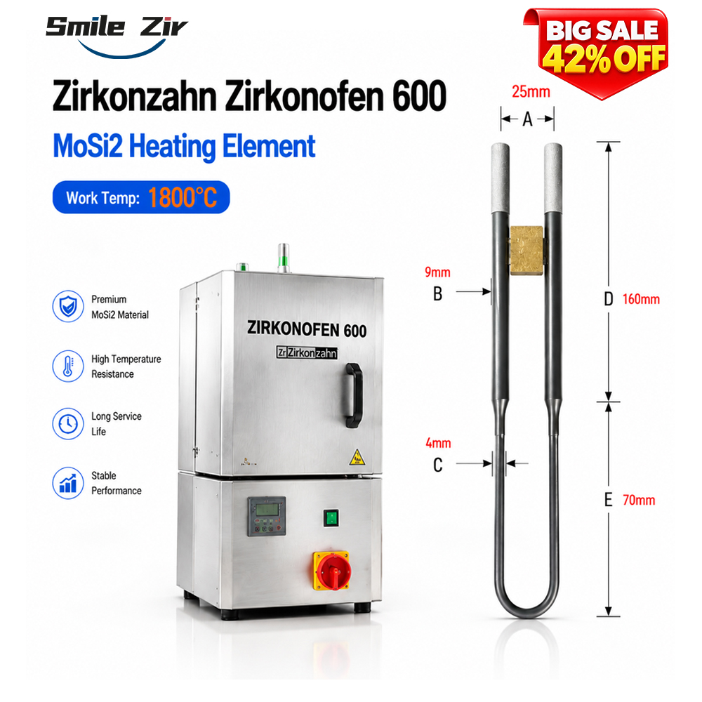 Dental Zirconia Sintering Furnace - MoSi2-Heizelement für Zirkonzahn Zirkonofen 600 1800C